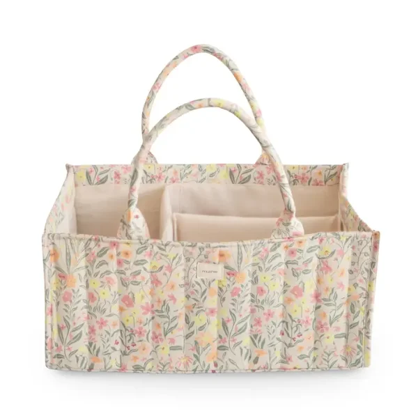 Mushie diaper caddy - Pastelbloemen
