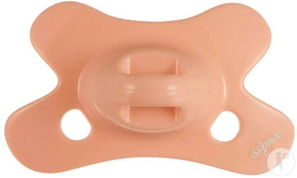 Difrax Fopspeen Pure Natural Baby's 0-6 Maanden Peachy 1 Stuk