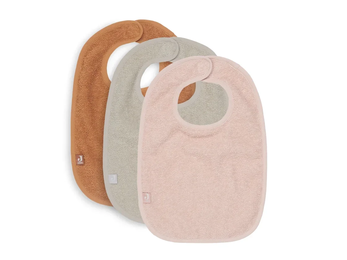Jollein Slab Badstof - Pale Pink/Nougat/Caramel - 3 Stuks