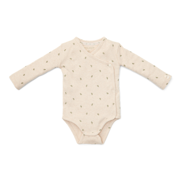 Little dutch Bodysuit wrap long sleeves Green leaves