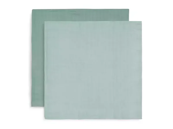 7. Jollein Hydrofiele Doek Large 115x115cm Bamboe Katoen - Ash Green - 2 Stuks