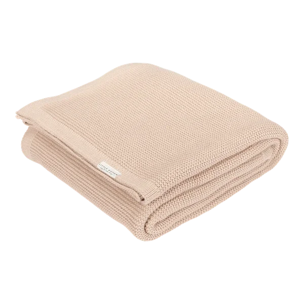 92. Little dutch Gebreid deken Beige 70x100cm incl borduurwerk