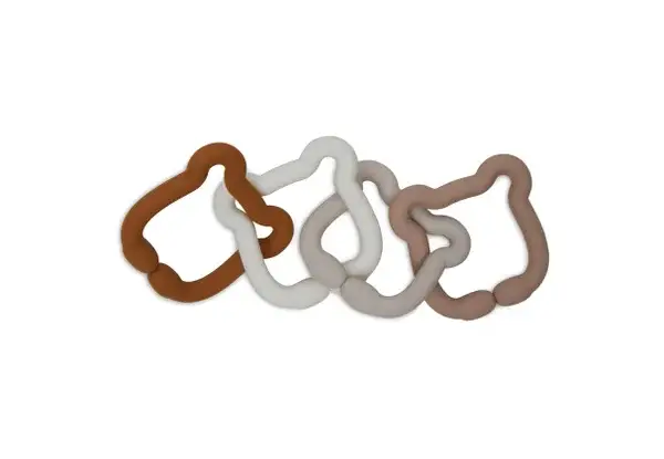 123. Jollein Speelgoedringen Siliconen 20x7x1cm - Teddy Bear