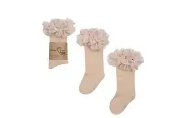 17, knie kousen beige 1-3j