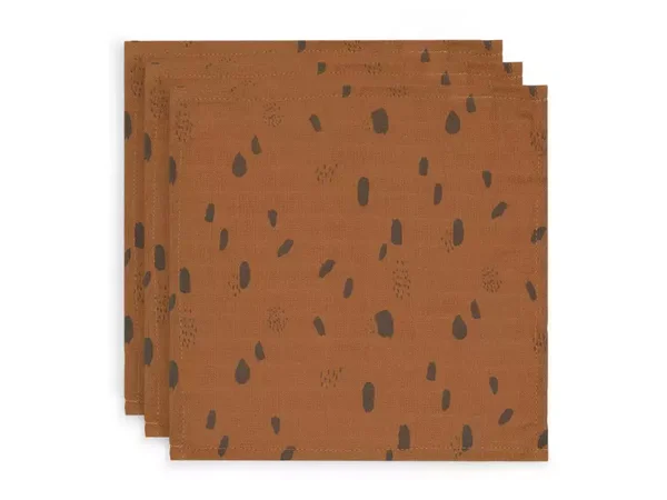 Jollein Hydrofiel Monddoekje Spot - Caramel - 3 Stuks