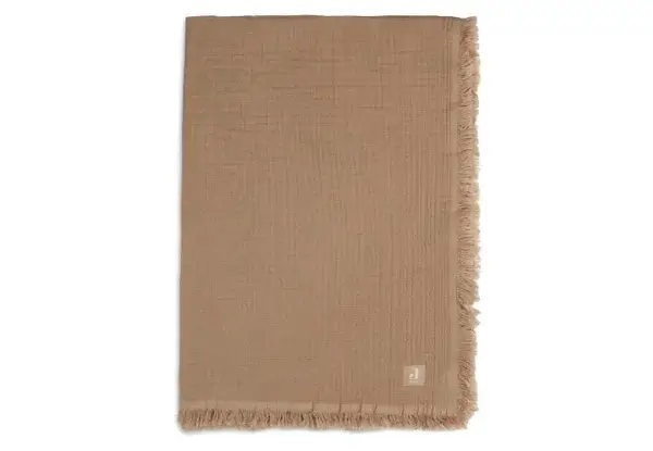 143. Jollein fringe deken biscuit 75x100cm incl borduurwerk