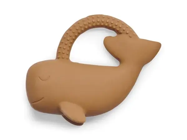 133. Jollein Bijtring Rubber Whale - Caramel