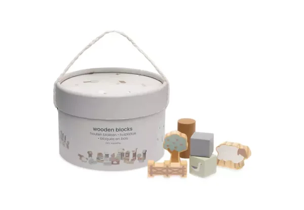 Jollein Houten Blokken set 18x12cm - Farm