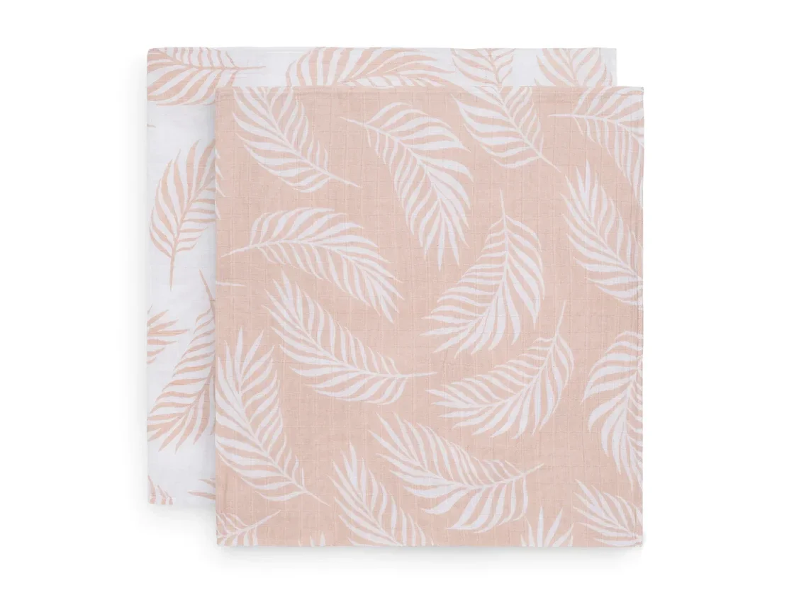Jollein Hydrofiel Multidoek Nature 115x115cm - Pale Pink - 2 Stuks