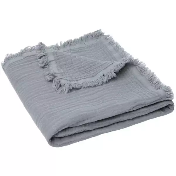 Jollein fringe deken storm grey 75x100