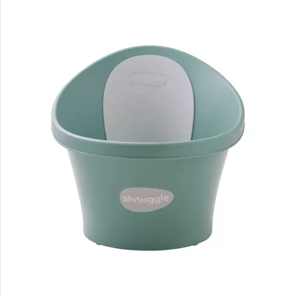 Shnuggle-babybadje | Newborn babybadje Ondersteuning met Bum Bump | Compacte badkuip voor baby's | Badzitje Geschikt vanaf de geboorte Eucalyptus