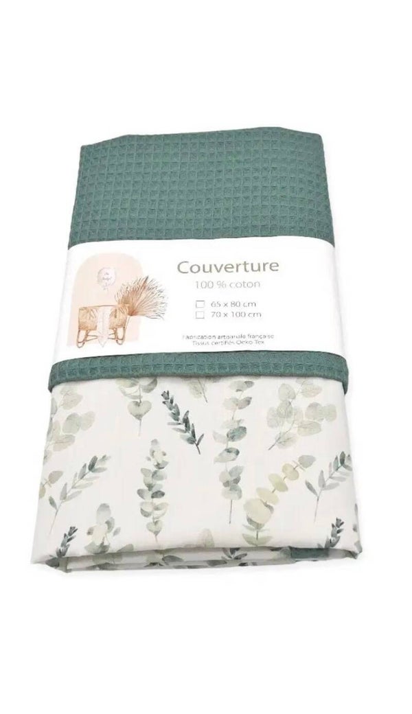 DEKENTJE 65x80 eucalyptus groen