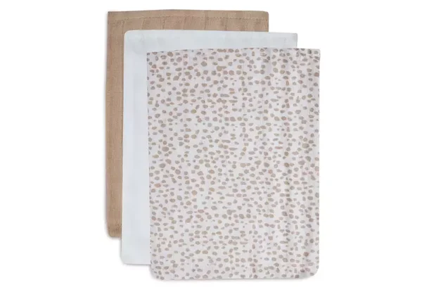 Jollein Washandje Hydrofiel Dotted - 3 Stuks