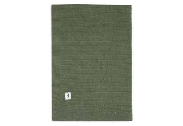 Jollein Deken Wieg 75x100 cm Pure Knit - Leaf Green - GOTS