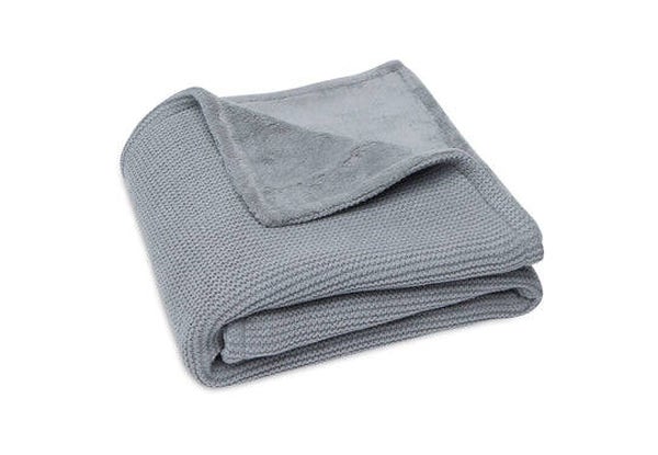 Jollein blanket basic knit 100X150cm stone grey fleece
