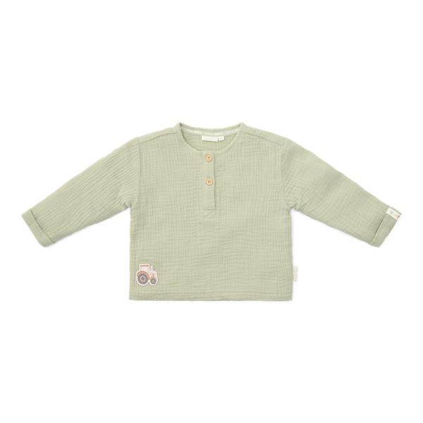 Little dutch T-shirt lange mouw mousseline Grass Green
