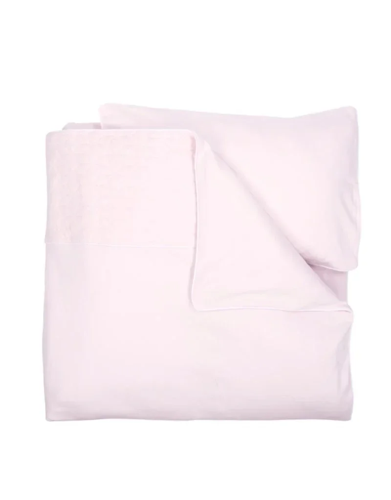 Poetree WIEG / PARK DEKBEDOVERTREK SET 80X80CM STAR SOFT PINK