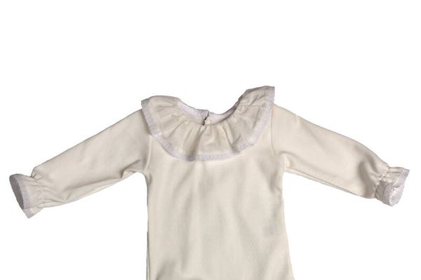 BABY Gi longsleeve cream frilly collar 4 JAAR