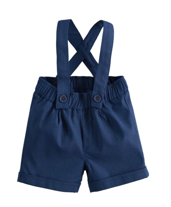 Salopette short blauw
