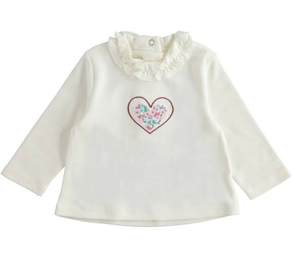 Girly shirt frilly hartje