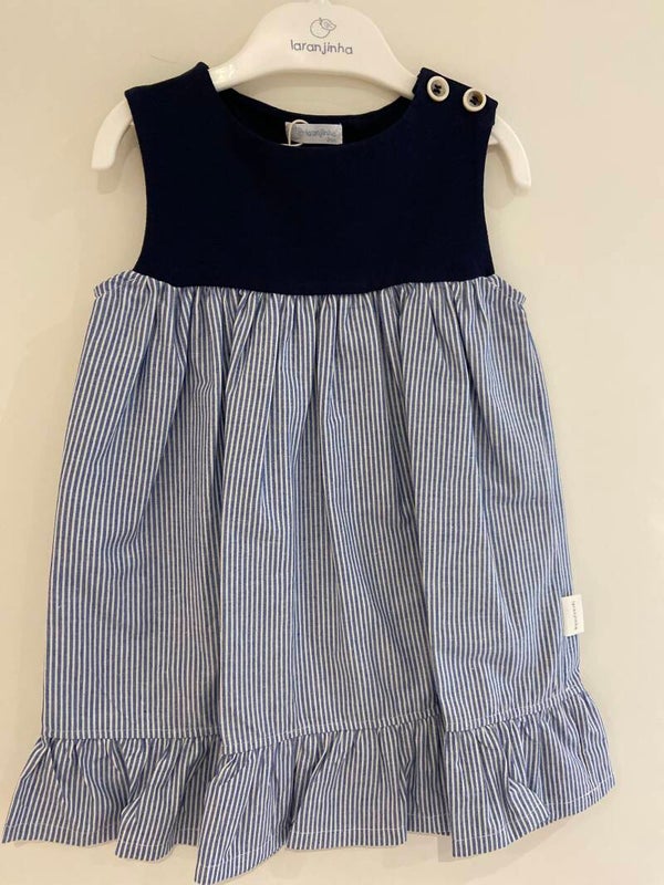 Laranijnha kleedje met donker blauw