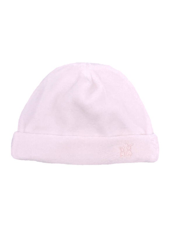 Poetree Velours baby mutsje soft pink