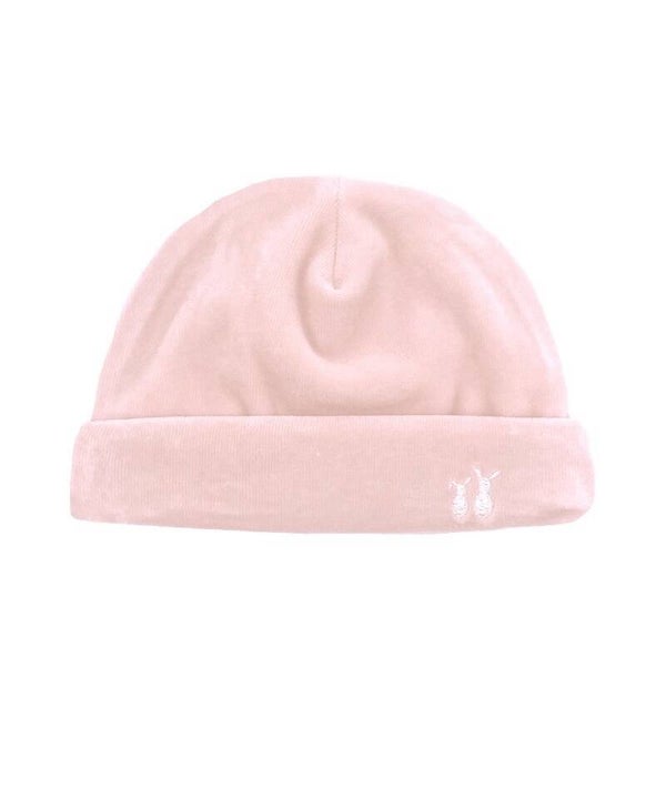 Poetree Velours baby mutsje blush pink