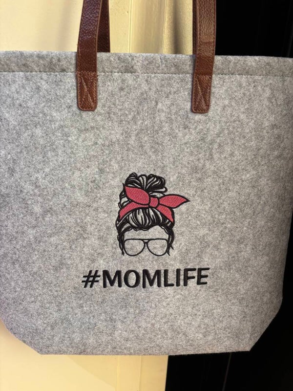 Prachtige Shopper met lederen handvaten