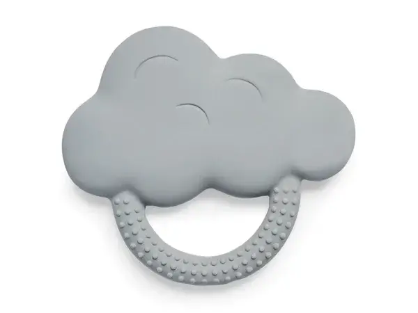 134.  Jollein Bijtring Rubber Cloud - Storm Grey