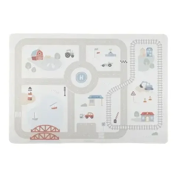 134.  Little dutch Speelkleed auto's - Beige