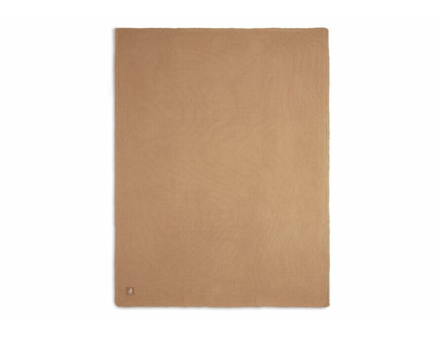 Jollein wiegdeken 75x100 basic knit biscuit/fleece