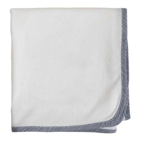 Baby Gi ivory cotton muslim teddy blue detail