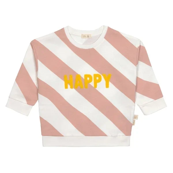 93. Lassig Kids Sweater GOTS Happy milky/peach 62/68