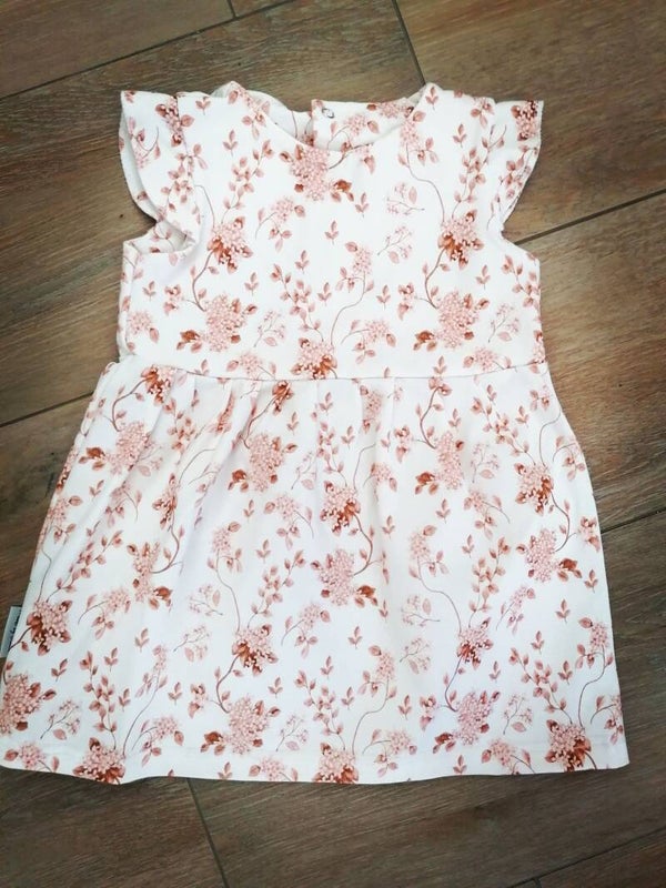 HANDMADE kleed korte mouw Hortensia