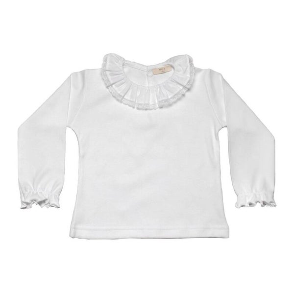 BABY Gi longsleeve lace detail white