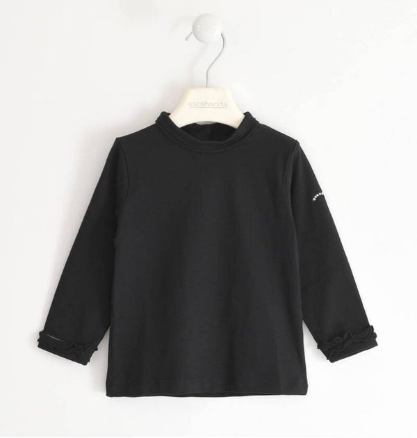 Longsleeve zwart frilly