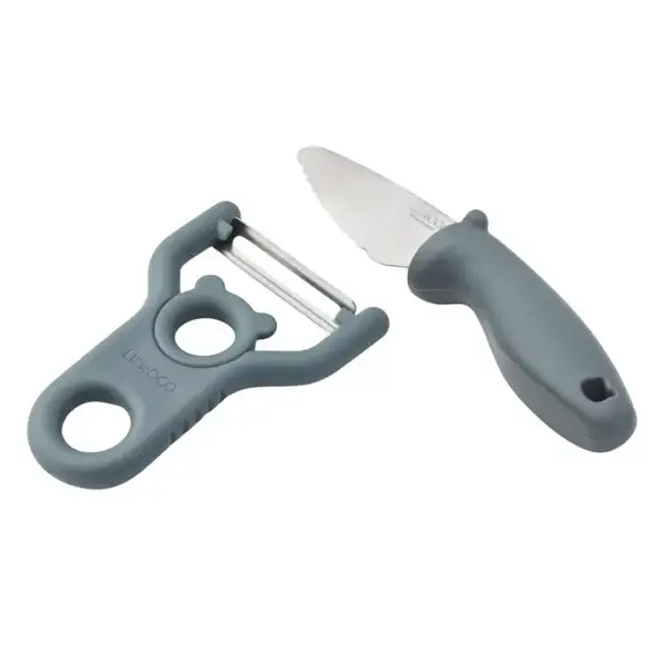 119. Liewood Liewood - Pertense Peeler & Knife Set - Whale blue