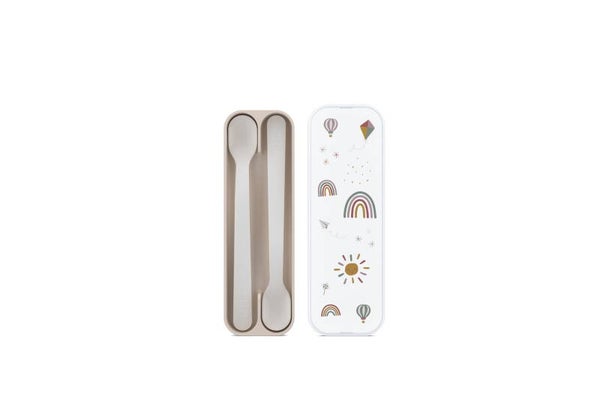 Mepal Set babylepel Mepal Mio 2 stuks - Sunshine & Rainbow
