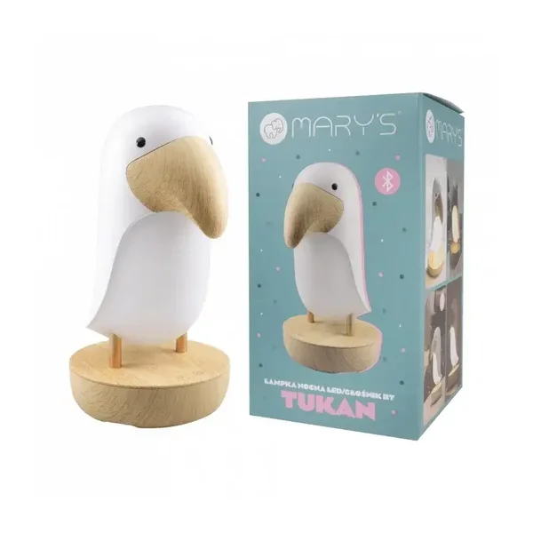 LED LAMP + BLUETOOTH SPEAKER - Toucan (Kleur: White)