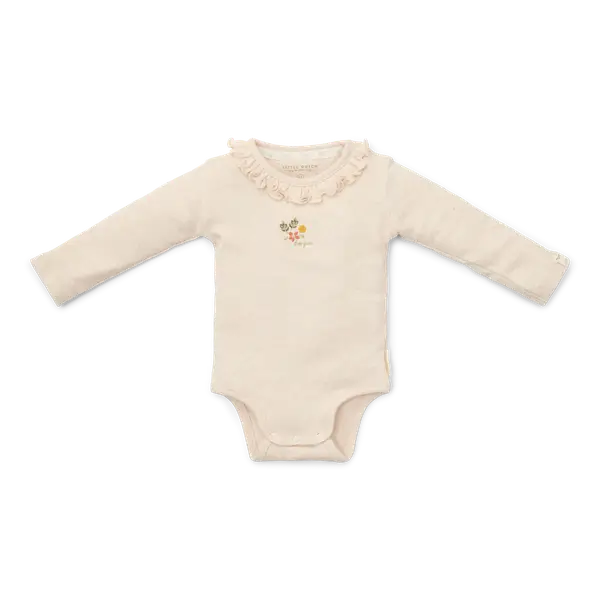 80. Little dutch Romper lange mouw Sand melee maat 56