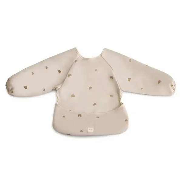 Mushie LONG SLEEVE BIB Rainbows