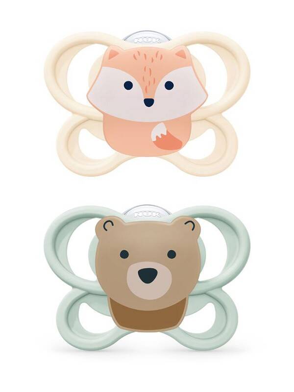Nuk - Perfect Match Air - Pacifiers (2) - Sil - 0-6M - Fox/Bear