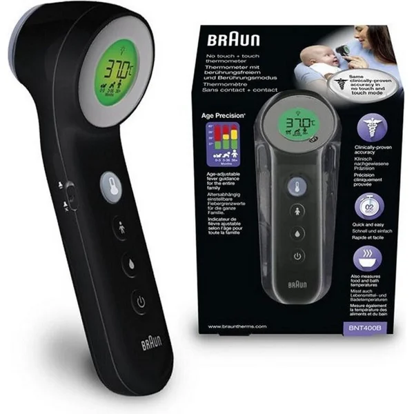 124. BRAUN - VOORHOOFDSTHERMO DIGIT MET AGE PRECISION BNT400BWE