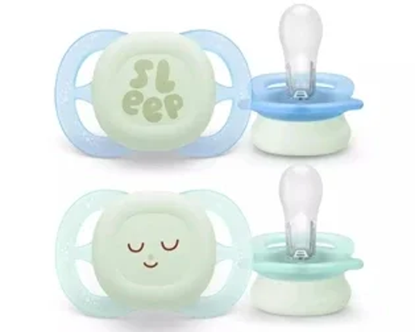 124. Avent Fopspeen +0M Ultra Start Night Groen/Blauw