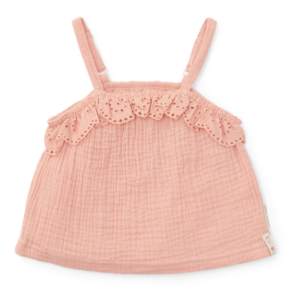 Little dutch Singlet mousseline Flower Pink