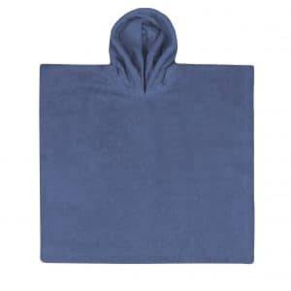 poncho silk blue