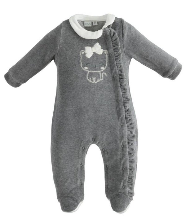 Pyjama een deel grijs poes