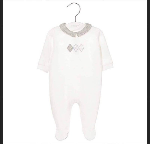 Pyjama grijs wit drie ruiten