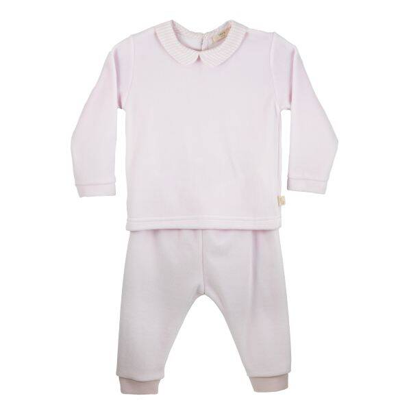 Baby gi Pyjama velours roze stripes
