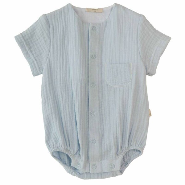 Baby Gi tetra romper pocket blue